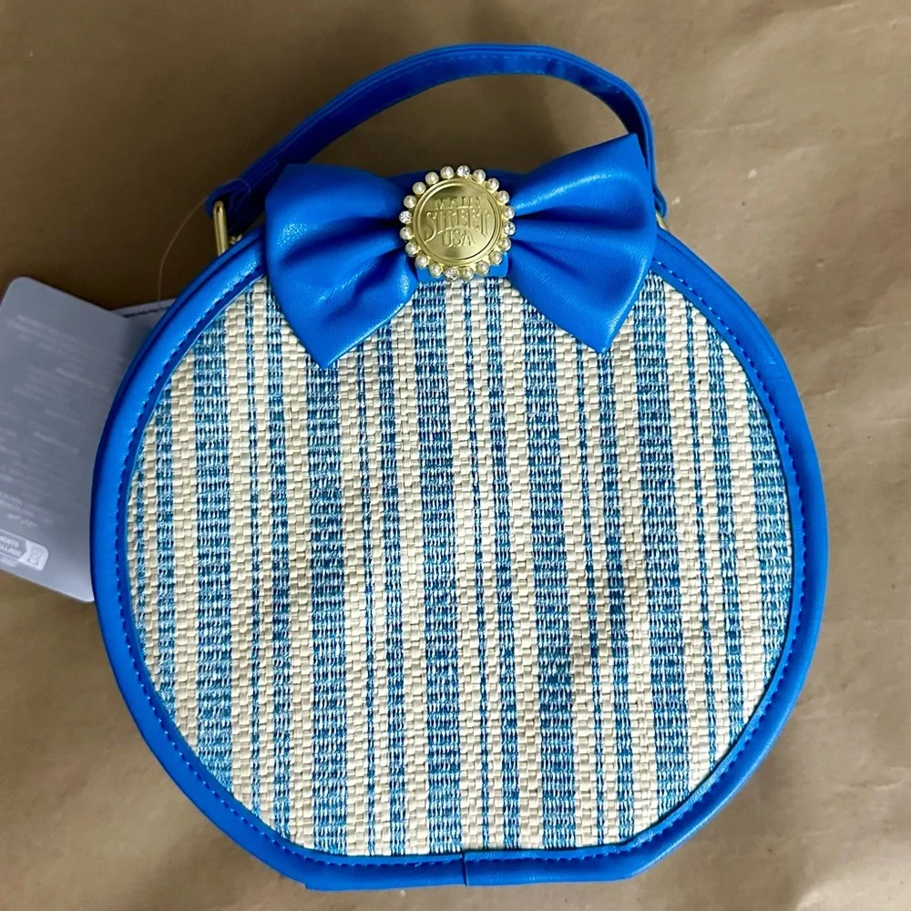 NWT Disney Parks Main Street USA The Dapper Dans Blue Crossbody Handbag